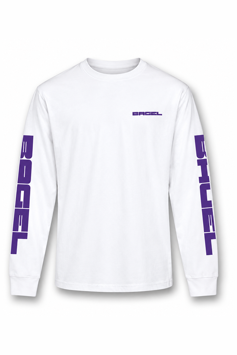 BAGEL – Royal Purple Long-Sleeve Logo Tee