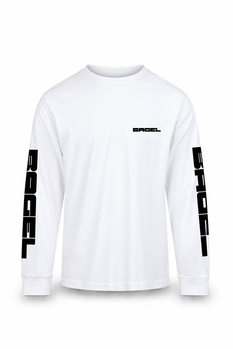 BAGEL long sleeve tee white