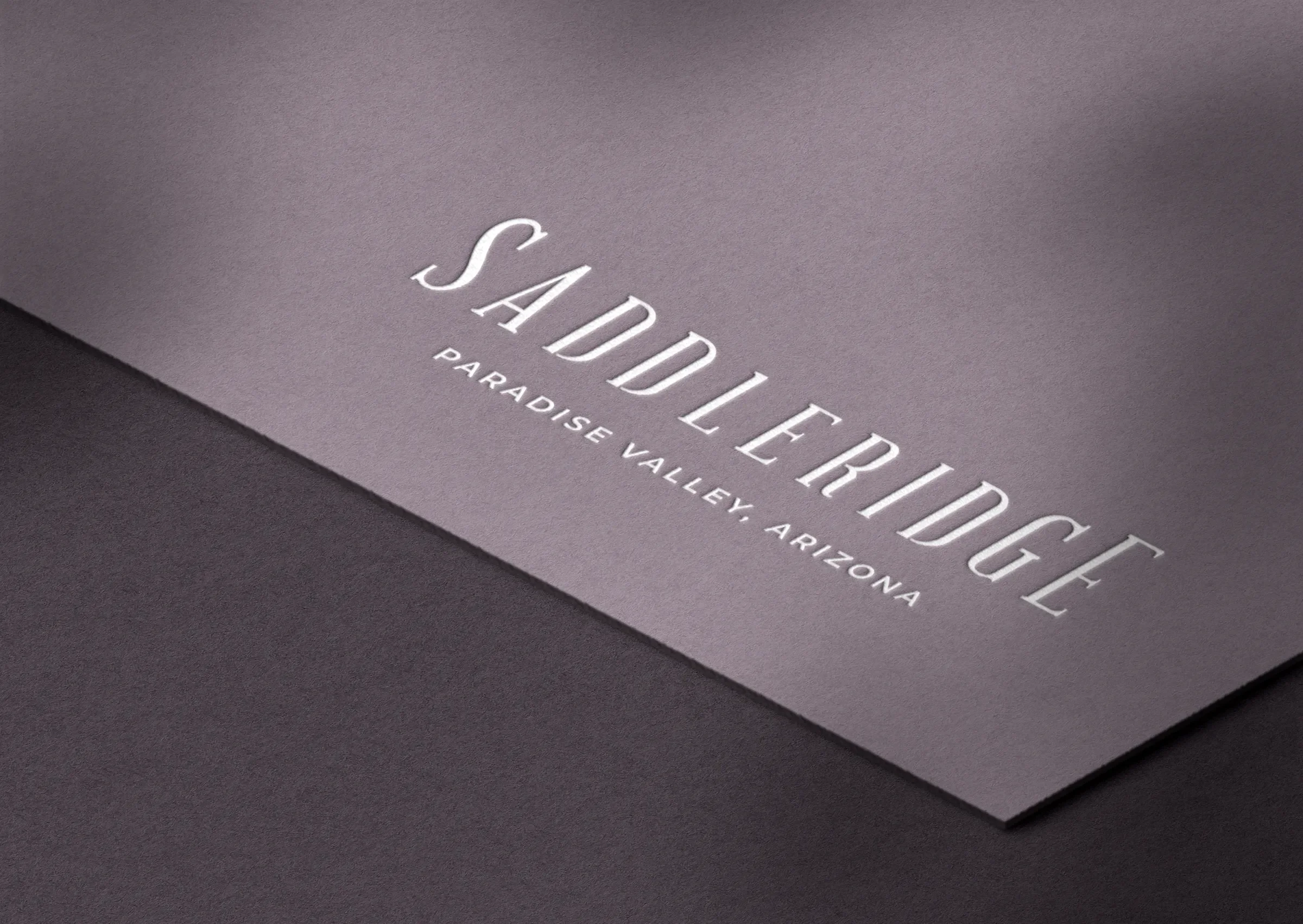 branding and logo design for saddleridge, a luxury estate home development in paradise valley, arizona