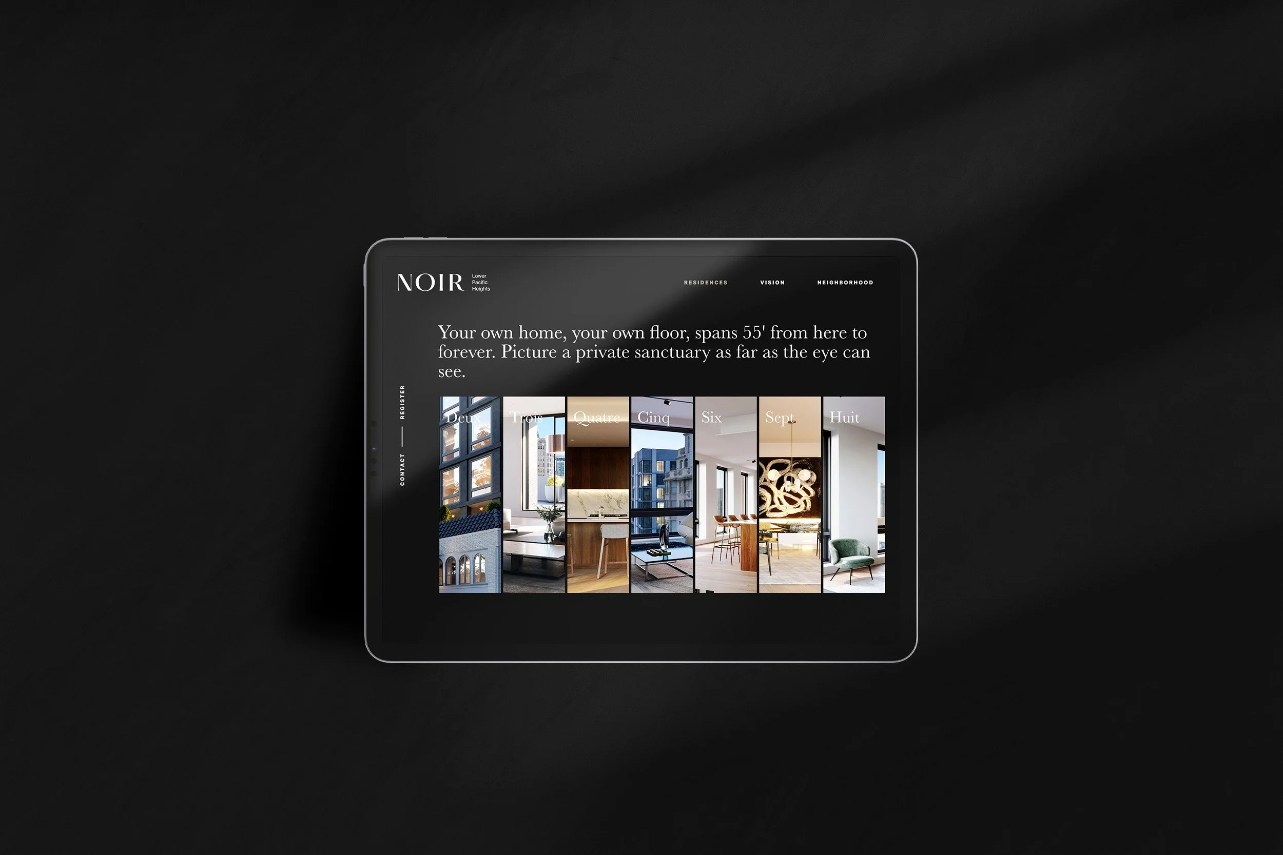 NOIR SF | real estate website design
