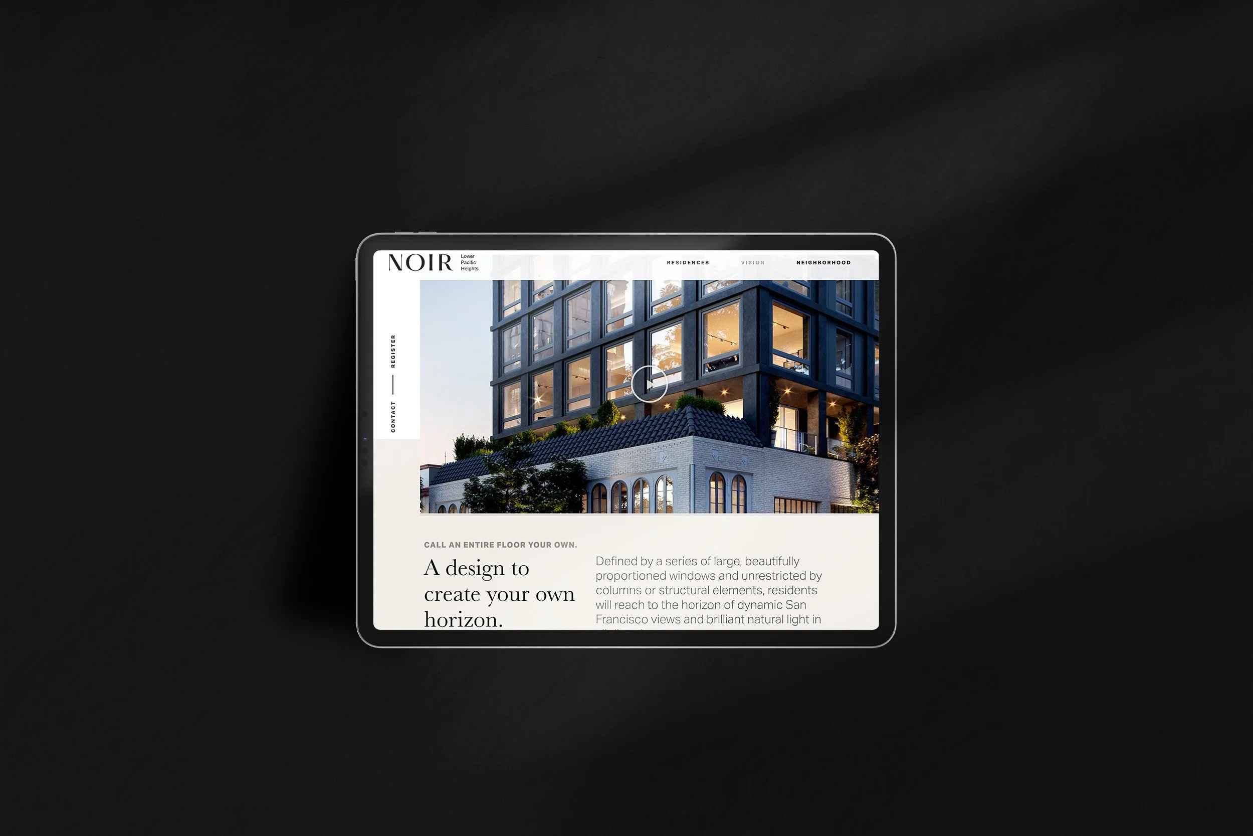 NOIR SF | website design for real estate