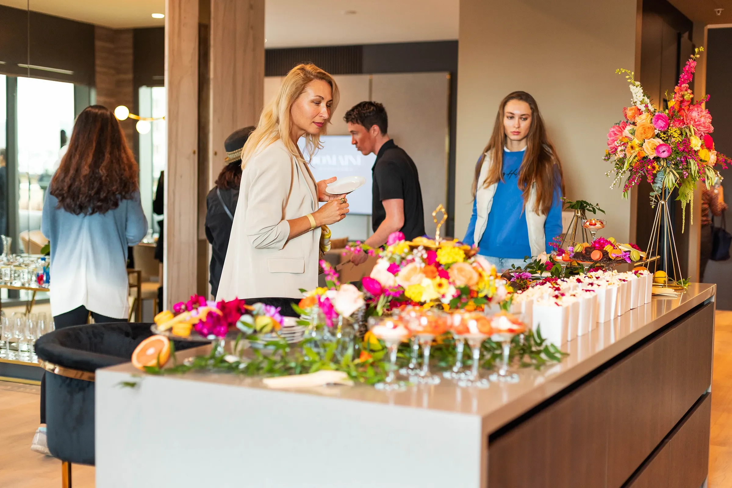 luxury penthouse event photography for domaine 39, a fully sold condominium community in pasadena, california
