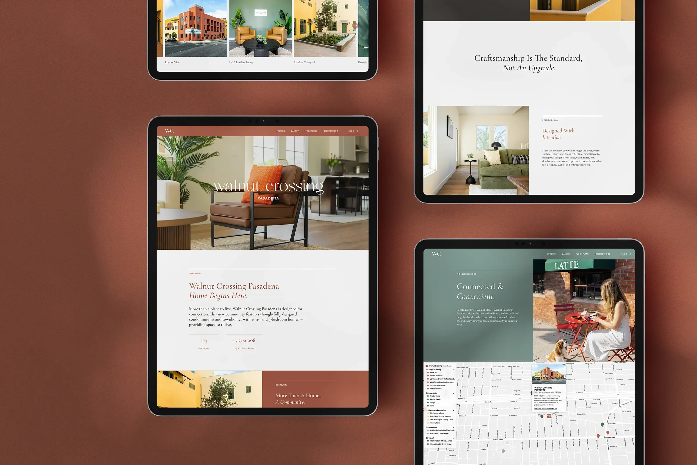 walnut crossing pasadena new condominium website designed by uptick strategic advisors