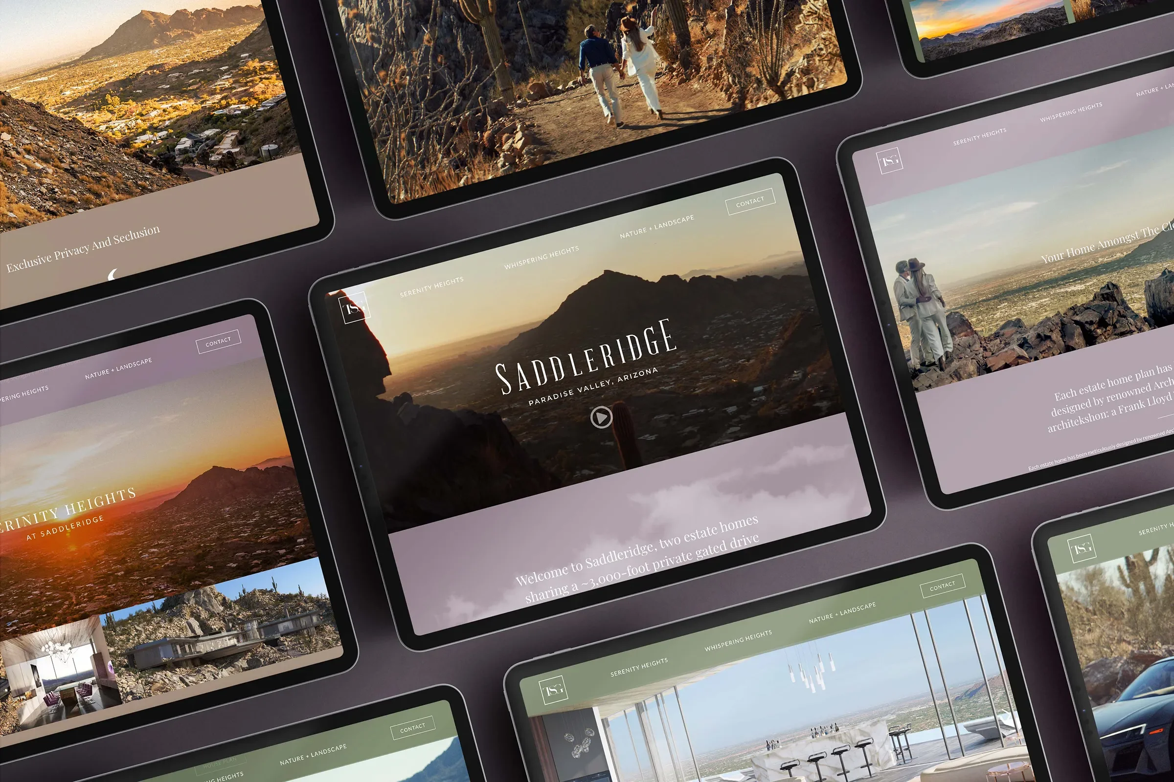 website design and digital execution for saddleridge, a luxury estate home development in paradise valley, arizona