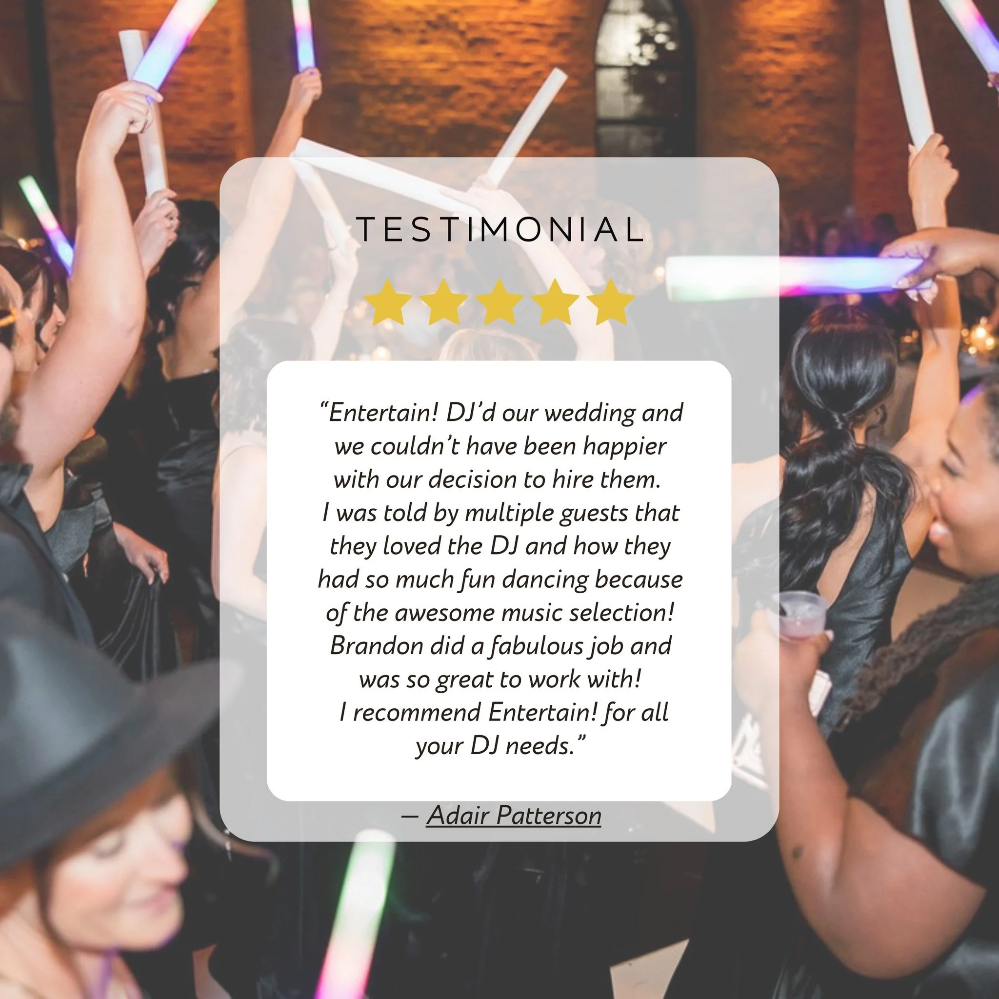 Hearing this never gets old. We bring the energy that keeps the night going and your guests happy. 

If you&rsquo;re planning a wedding and want to actually enjoy the party&hellip;
We&rsquo;ve got you covered.

#NashvilleWeddingDJ #TennesseeWeddings 