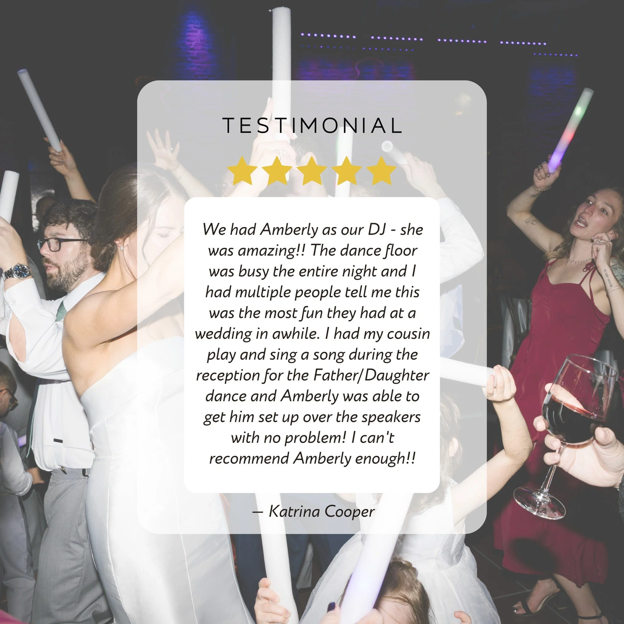 Happy couples &amp; unforgettable nights ⭐⭐⭐⭐⭐

We handle the music, the flow, and the energy &mdash; so you can enjoy every moment of your celebration.

Let&rsquo;s get your party started.

#NashvilleWeddingDJ #TennesseeWeddings #WeddingReviews #Wed