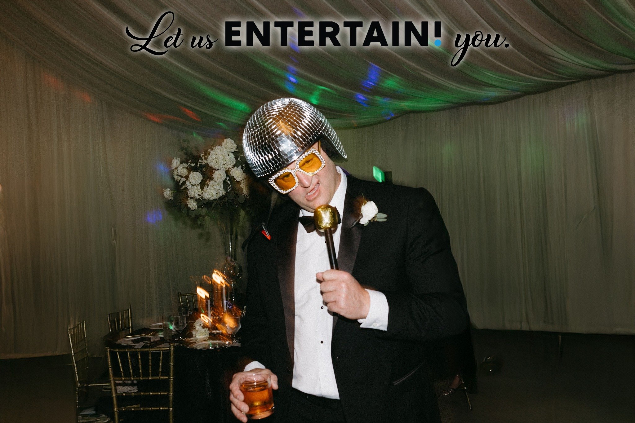 Turntables spinning, disco lights glowing, and dance floors packed like it&rsquo;s the good old days. Entertain! knows how to bring retro style to life and keep the party going all night long.

Let&rsquo;s  party right. Now booking weddings, parties,