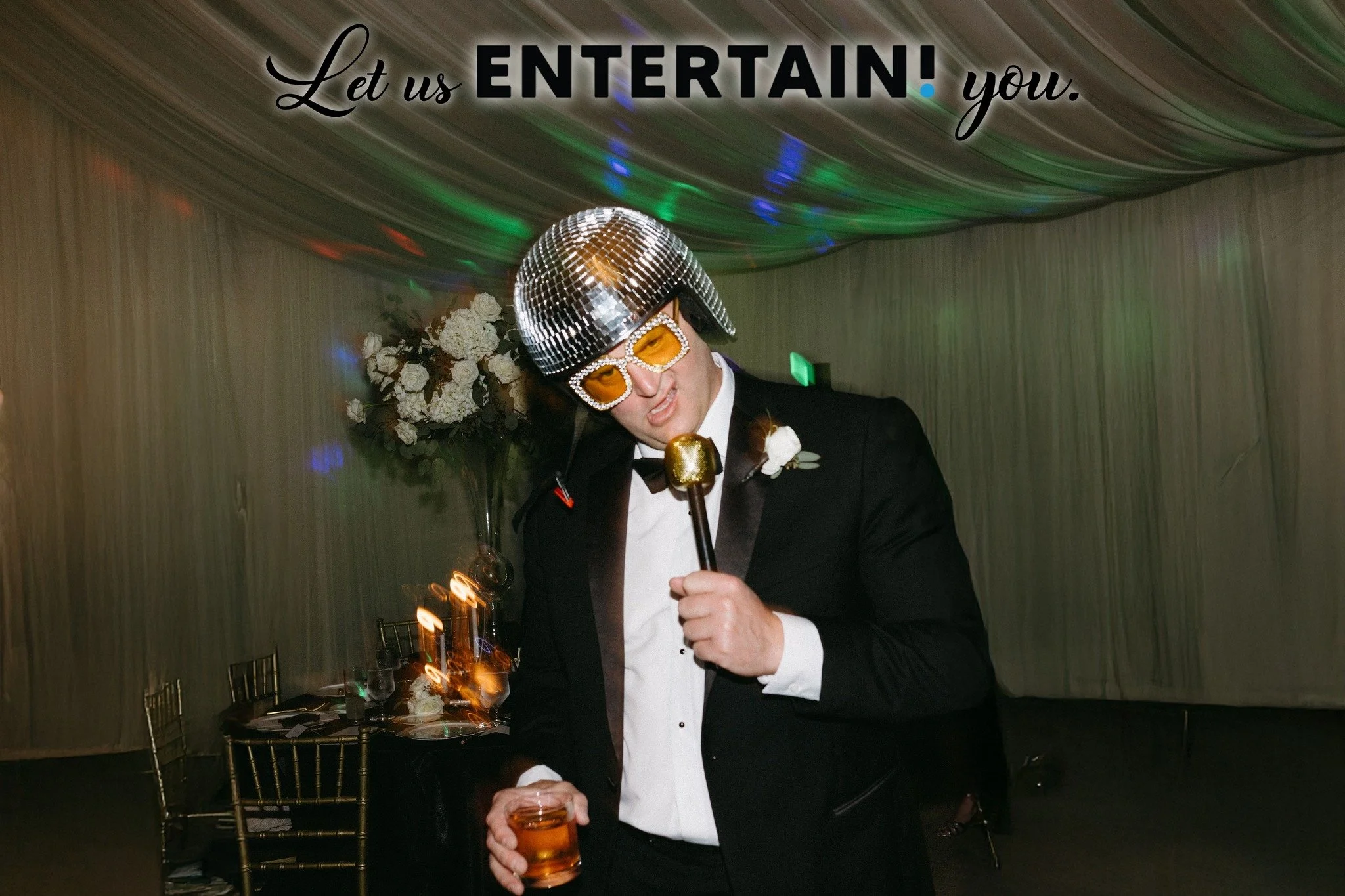Turntables spinning, disco lights glowing, and dance floors packed like it&rsquo;s the good old days. Entertain! knows how to bring retro style to life and keep the party going all night long.

Let&rsquo;s  party right. Now booking weddings, parties,