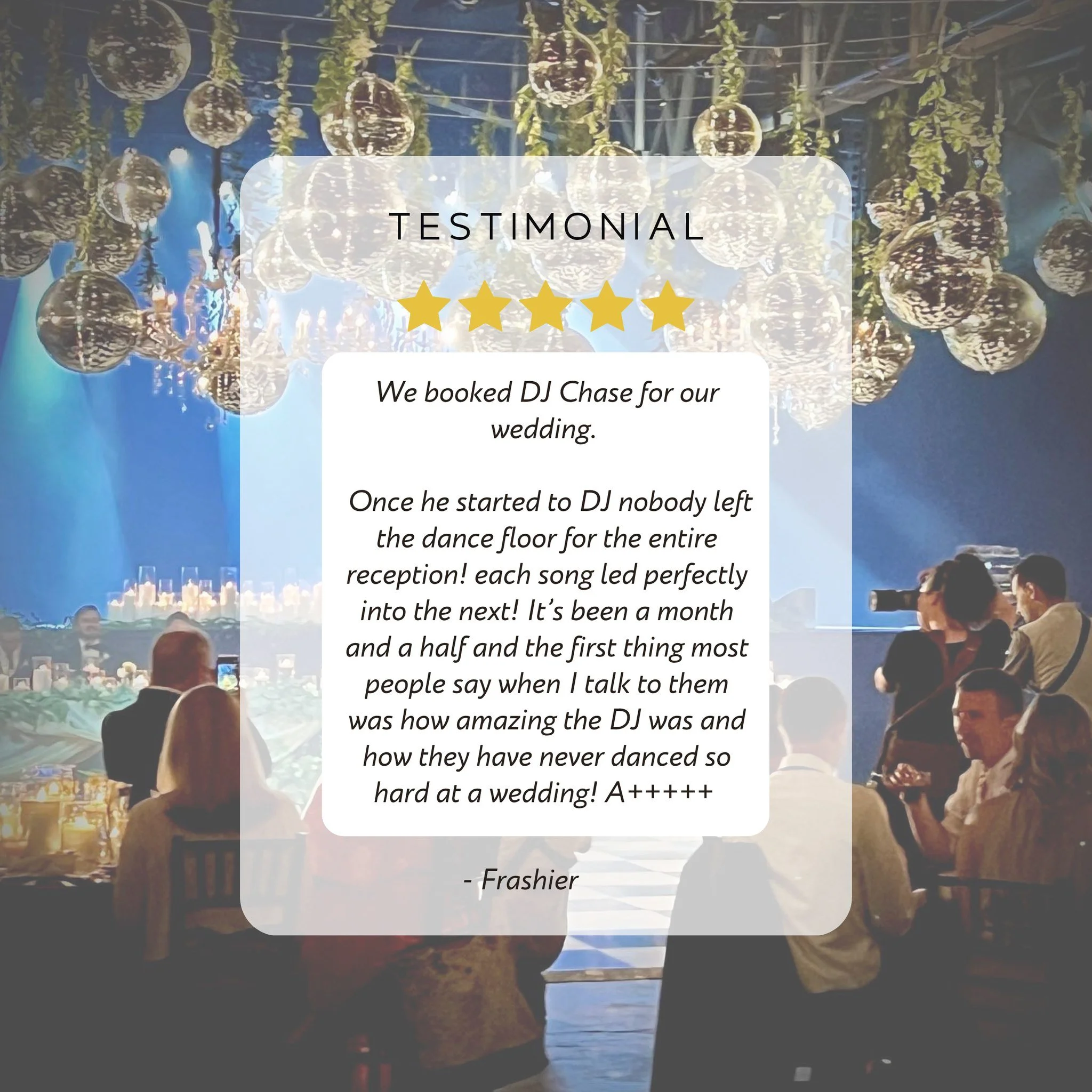 Proud DJ over here. We got an A++++ in dance party. 

#CustomerReview #5StarDJ #Nashville #WeddingVendor #Wedding #Dancefloor #danceparty
