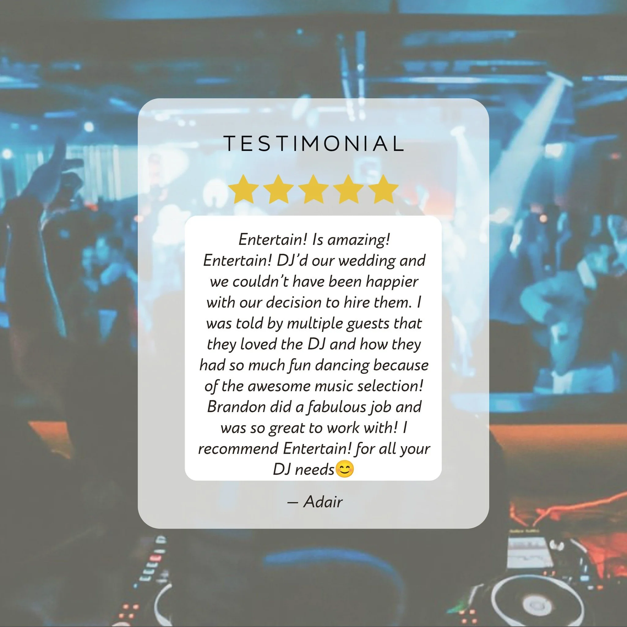 The best compliment we can receive? Hearing your guests had an unforgettable time. 💙

A packed dance floor, great music, and a celebration people are still talking about&mdash;that's exactly what we aim for at every event. Thank you for trusting Bra