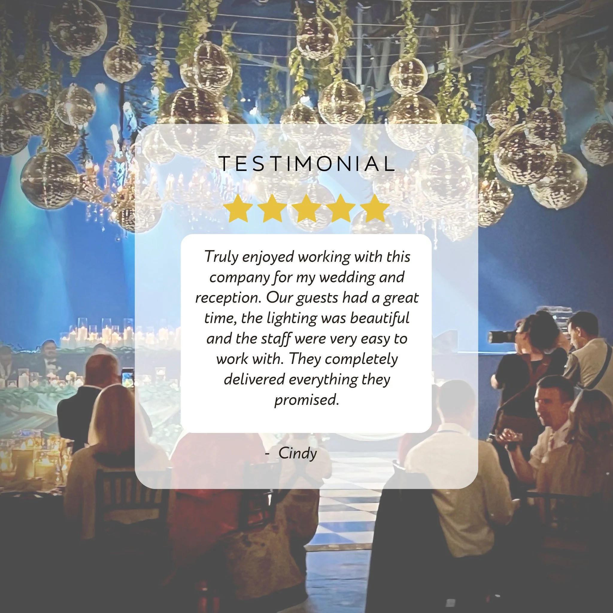 Nothing makes us happier than hearing that the guests had just as much fun as we did! 🥂✨

From the lighting to the music to making sure everything comes together just right, we love getting to be a part of such an important day.

Thank you for trust