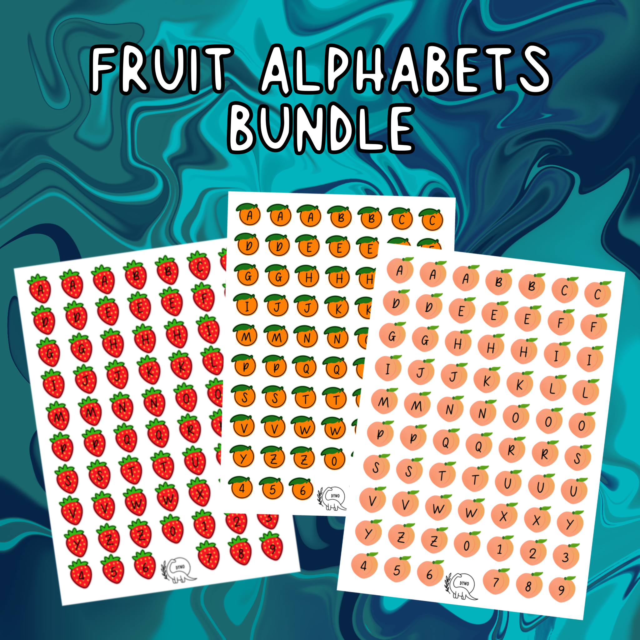 Fruit alphabets bundle