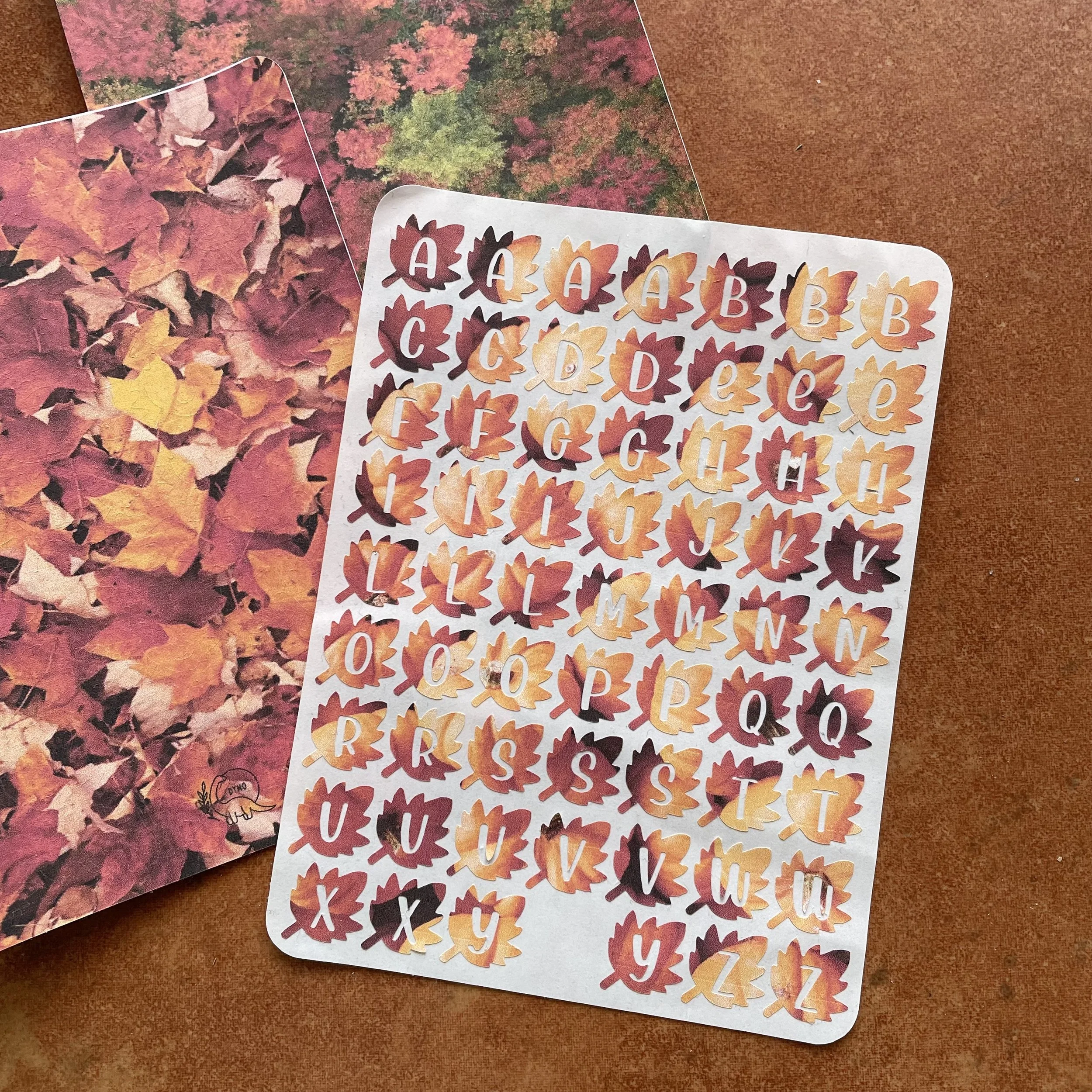 Maple leaves alphabet