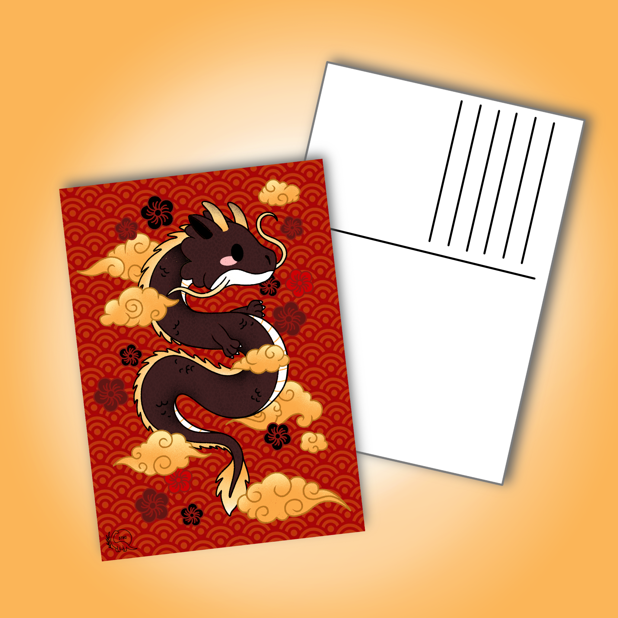 Year of the dragon postcard