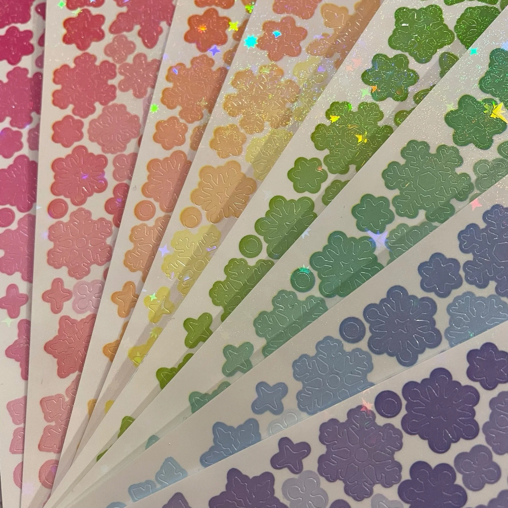 Colorful snowflakes