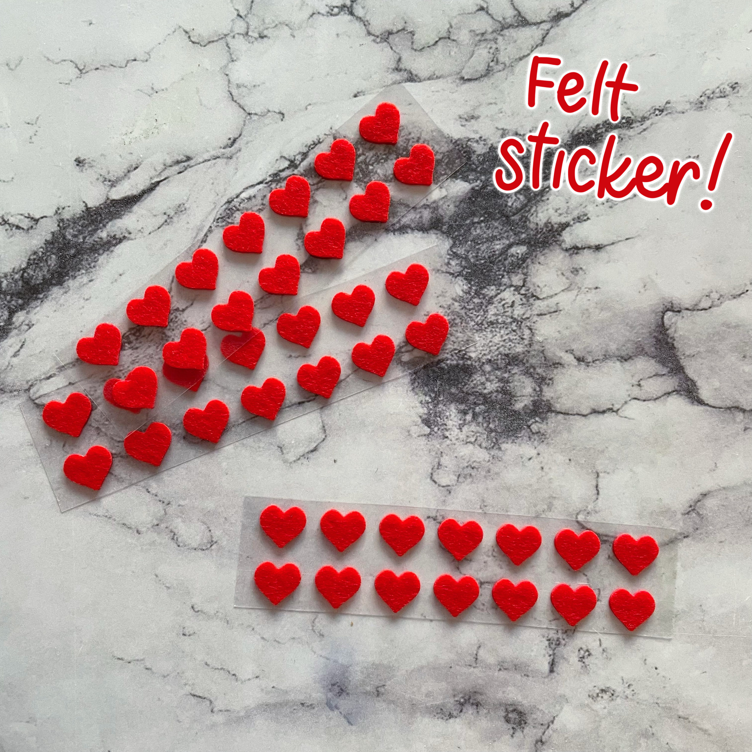 Felt hearts