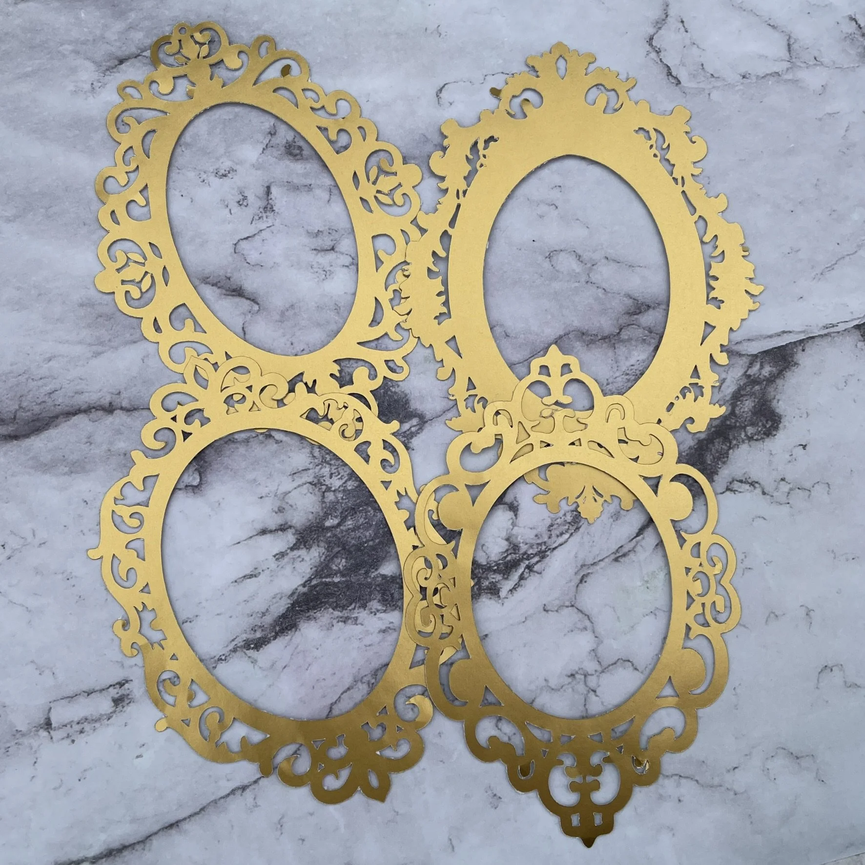 Golden sticker frames