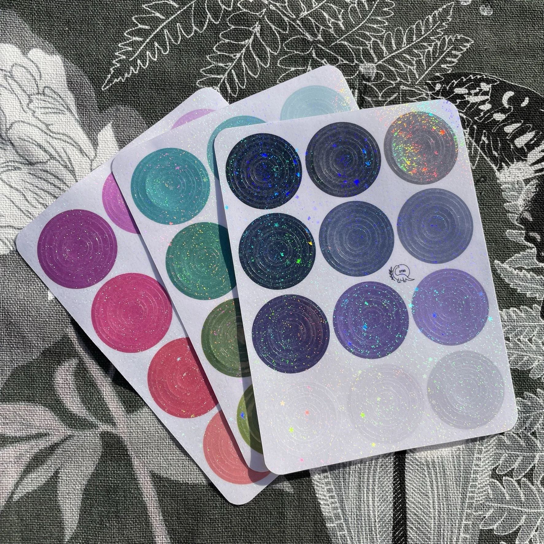 Glitter circles and stars