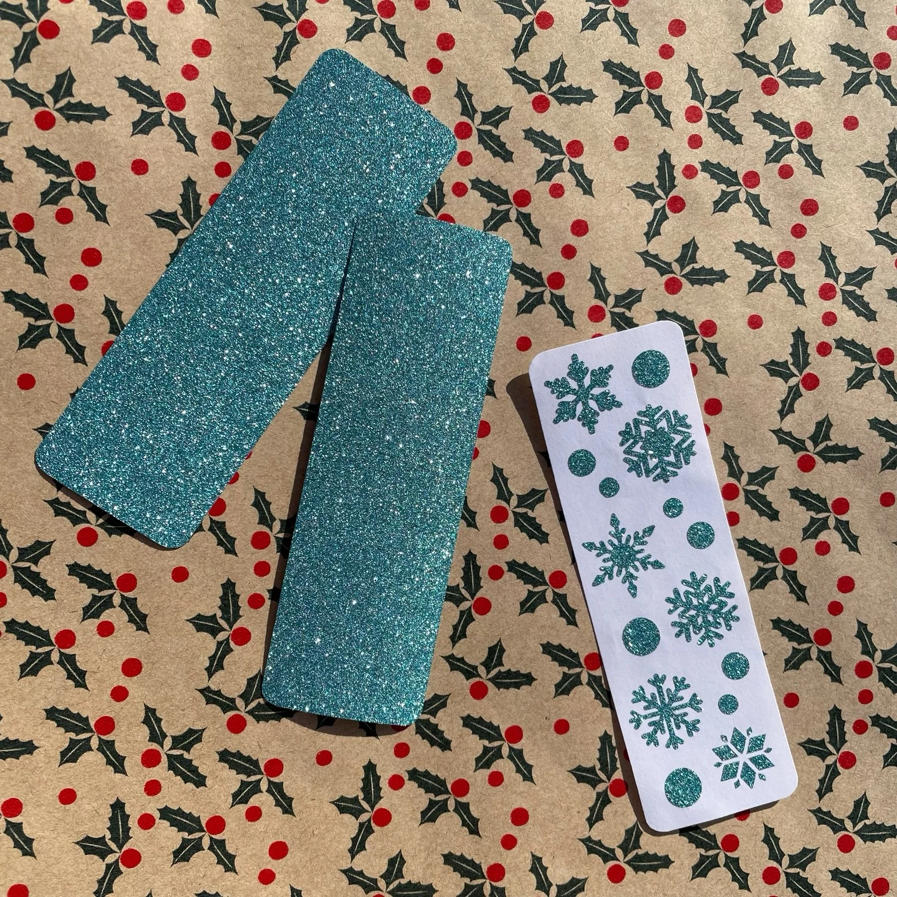 Glittery snowflakes