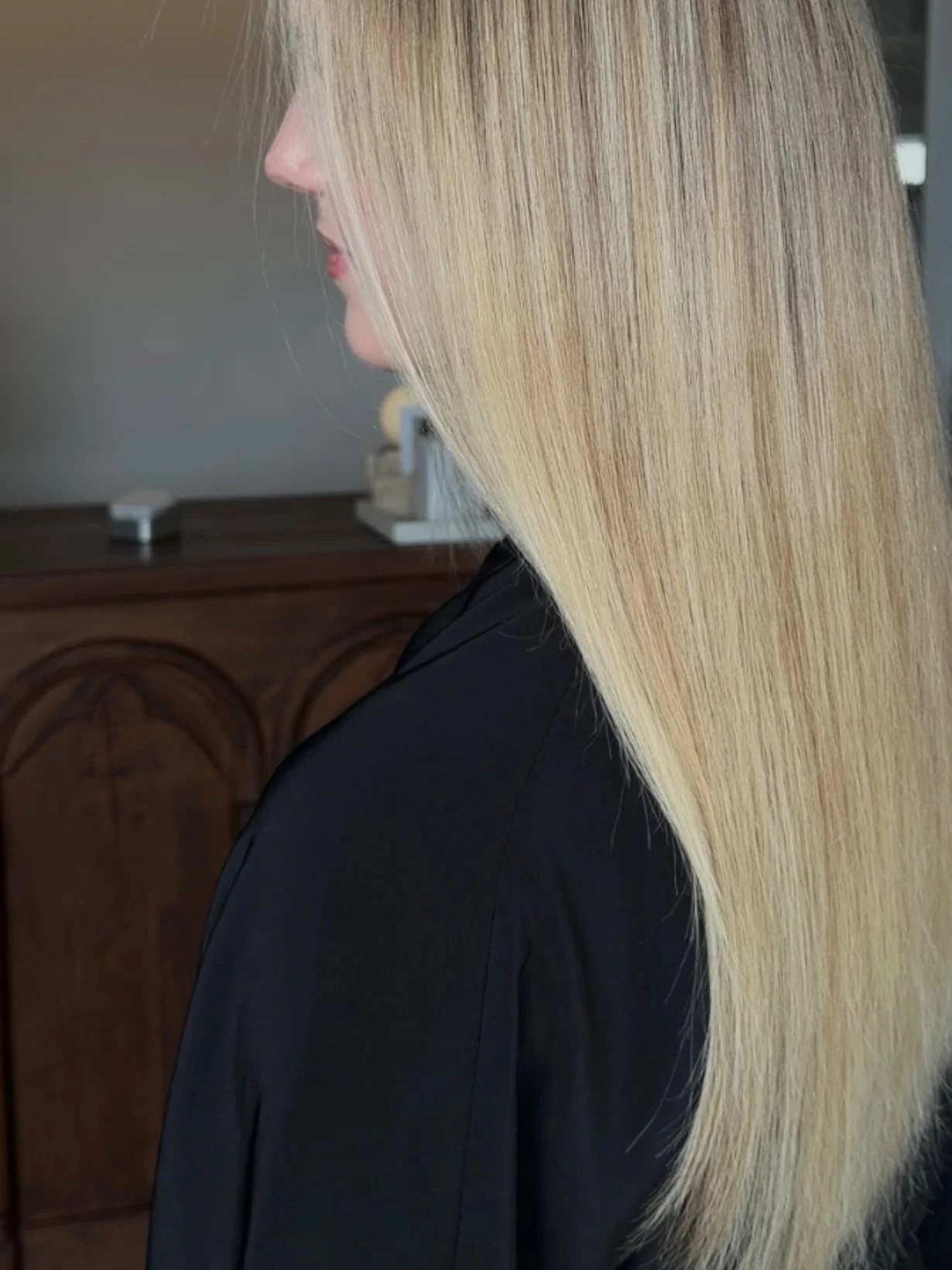 Buttery, pale blonde with soft dimension.

This was technically a maintenance appointment, but maintenance changes with your lifestyle.

She recently started surfing, which means more sun, salt water + stress on already-lightened hair. After her full