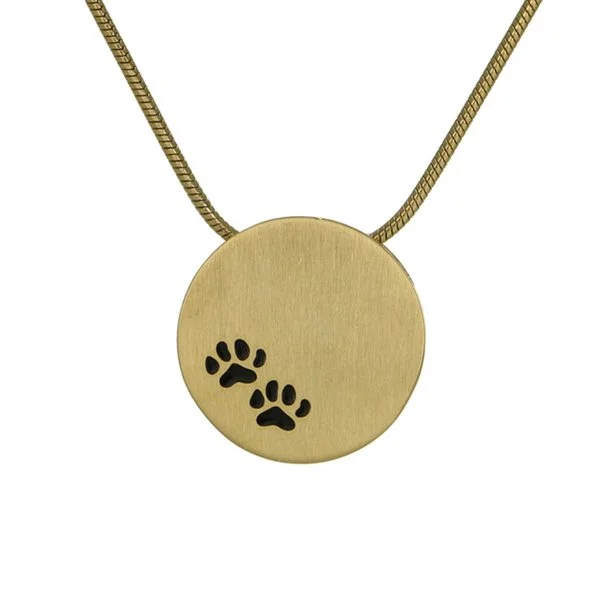 Bronze Round Pet Memorial Pendant