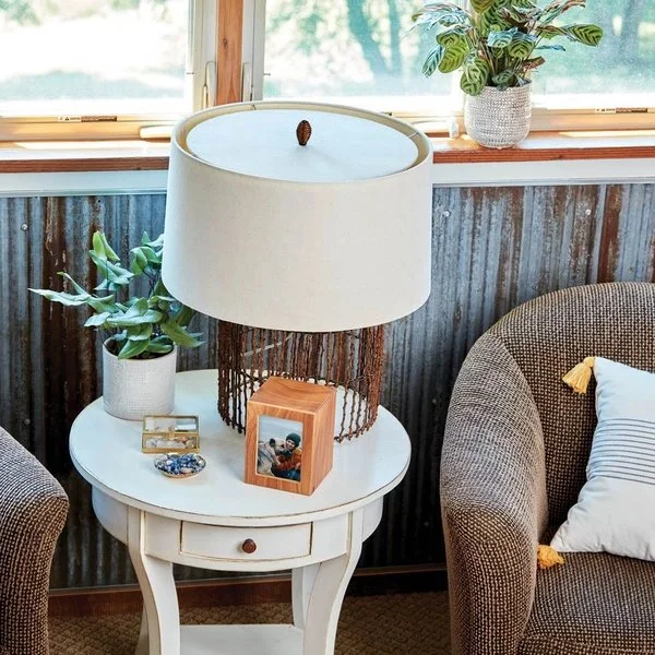 Natural woodgrain photo urn with photo slot, customizable with engraving, from Faithful Companions.