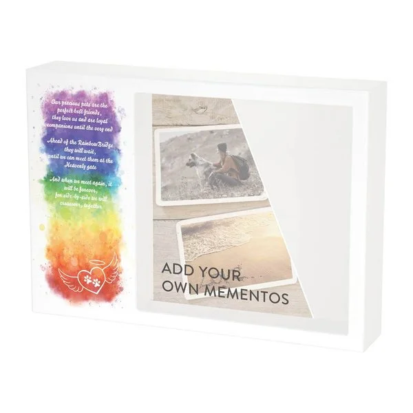 Rainbow Bridge Pet Urn Shadow Box