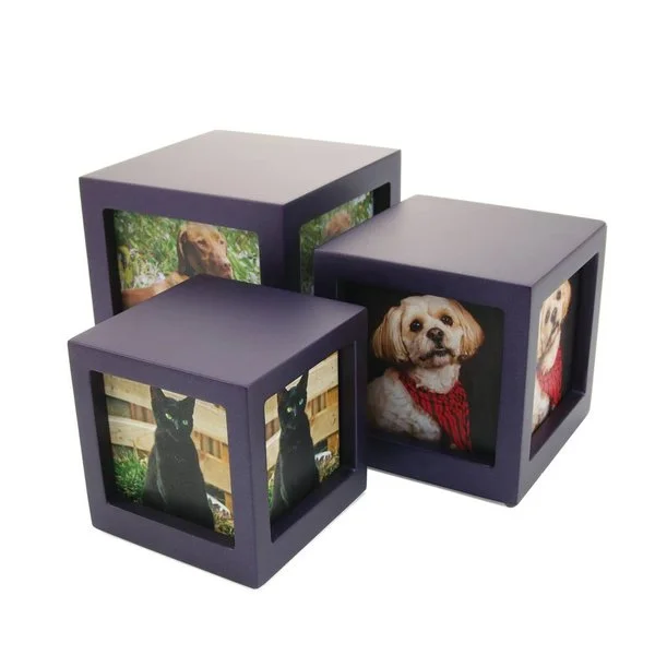 Photo Cube Urn - Violet