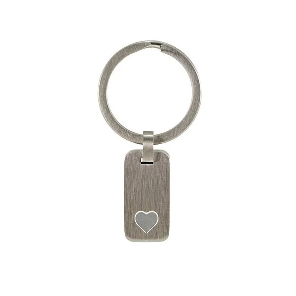 Pewter Heart Keychain