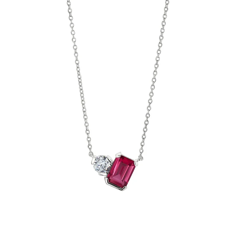 "Moi et Toi" Necklace in Crimson- the Perfect "Red" For Valentines Day