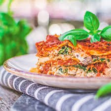 Tofu Ricotta Stuffed Lasagna Rolls, with a Vegetable Primavera Sauce (contain gluten)