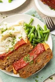 Chickpea Meatloaf w/ Blackberry Ketchup, Olive Oil Mashed Potatoes, Roasted Vegetables