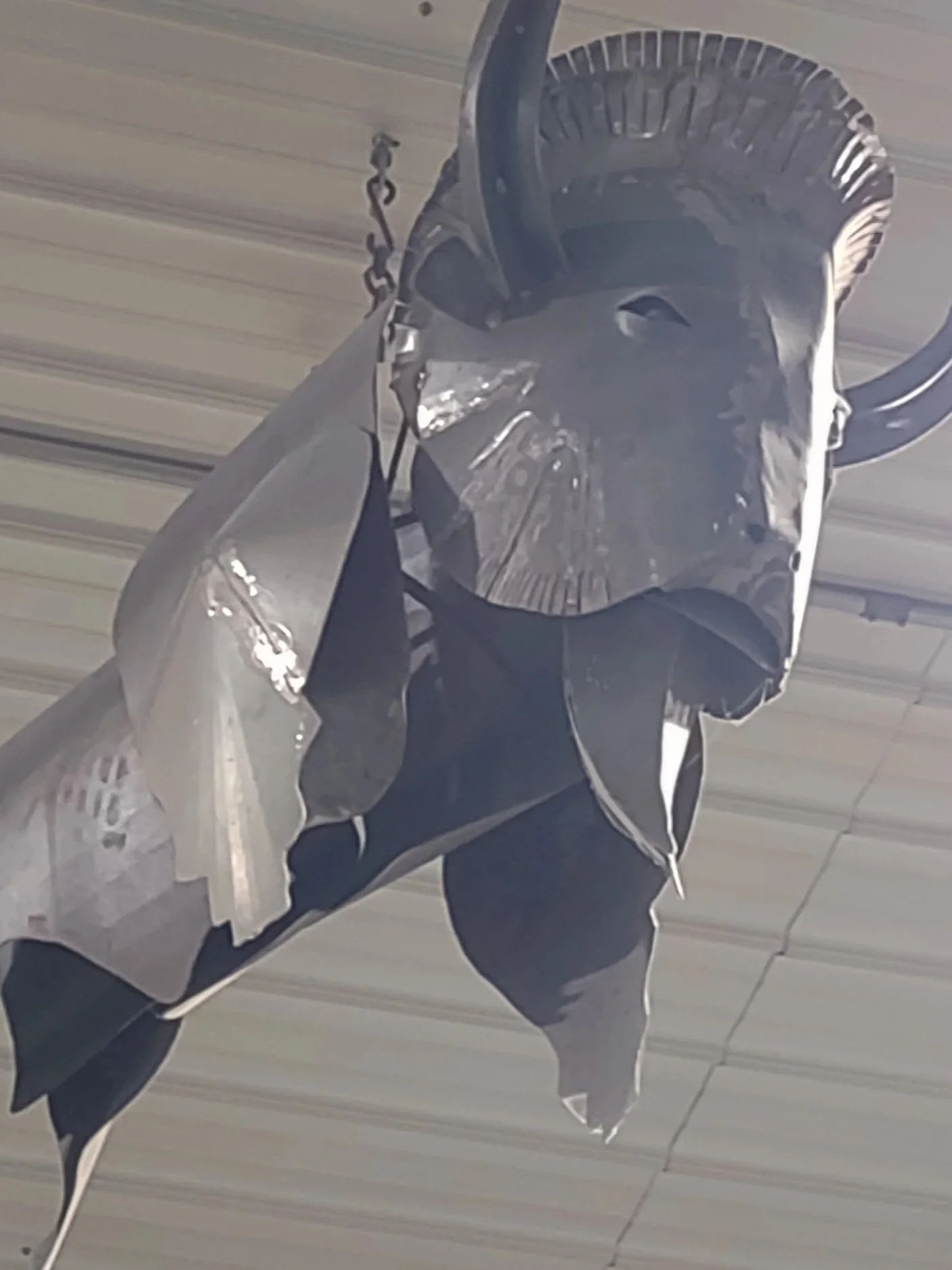 15 - Hanging Metal Bison
