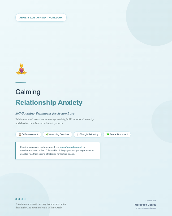 Calming Relationship Anxiety — Self-Soothing Techniques for Secure Love