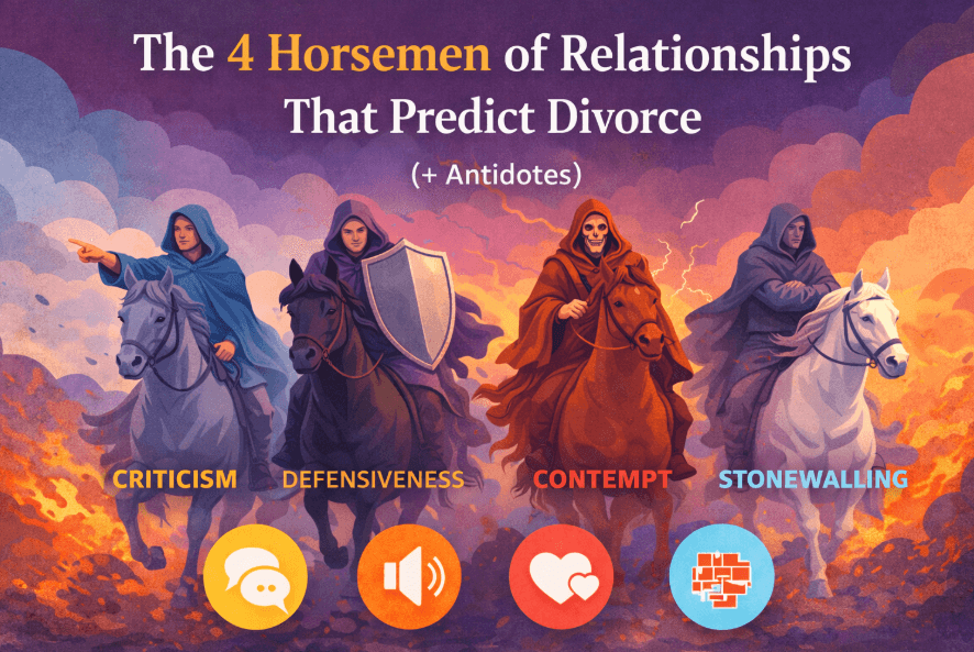The 4 Horsemen of Relationships That Predict Divorce (+ Antidotes)