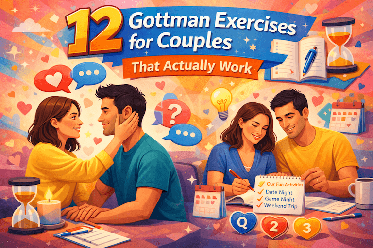12 Gottman Exercises for Couples That Actually Work (Backed by 40+ Years of Research)