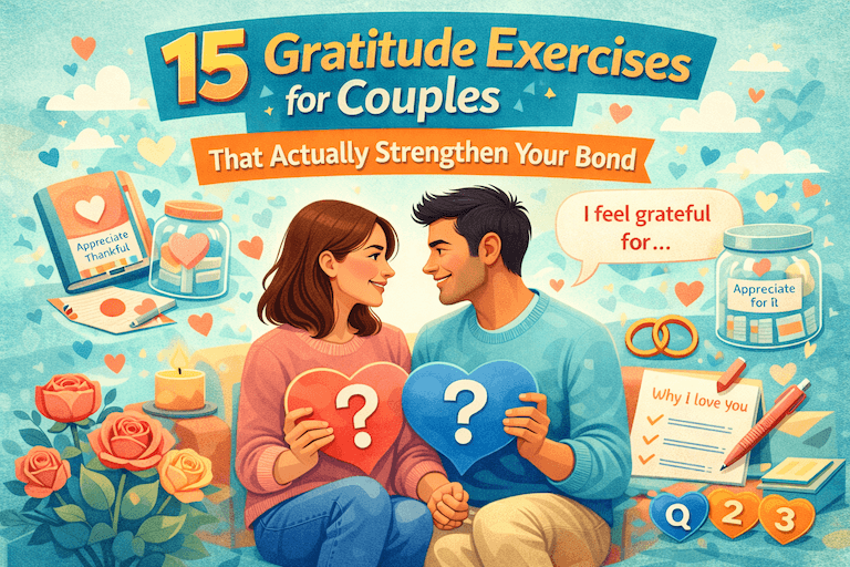 15 Gratitude Exercises for Couples That Actually Strengthen Your Bond (Research-Backed)