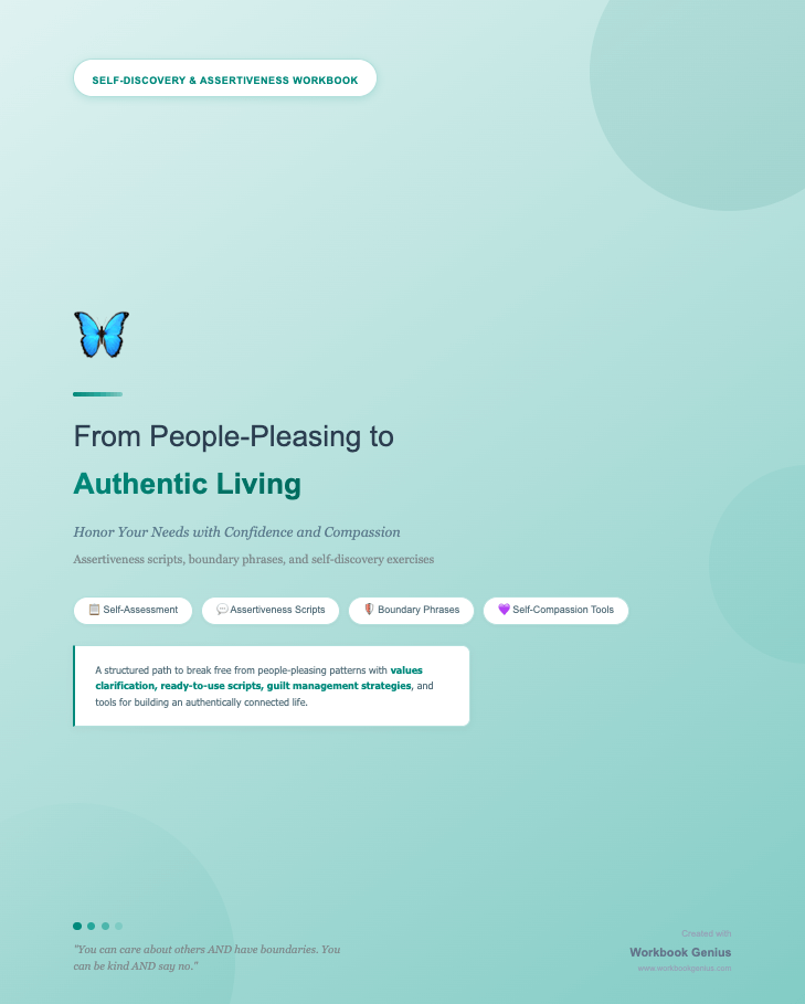 From People-Pleasing to Authentic Living — Boundaries, Values & Assertiveness Scripts — PDF