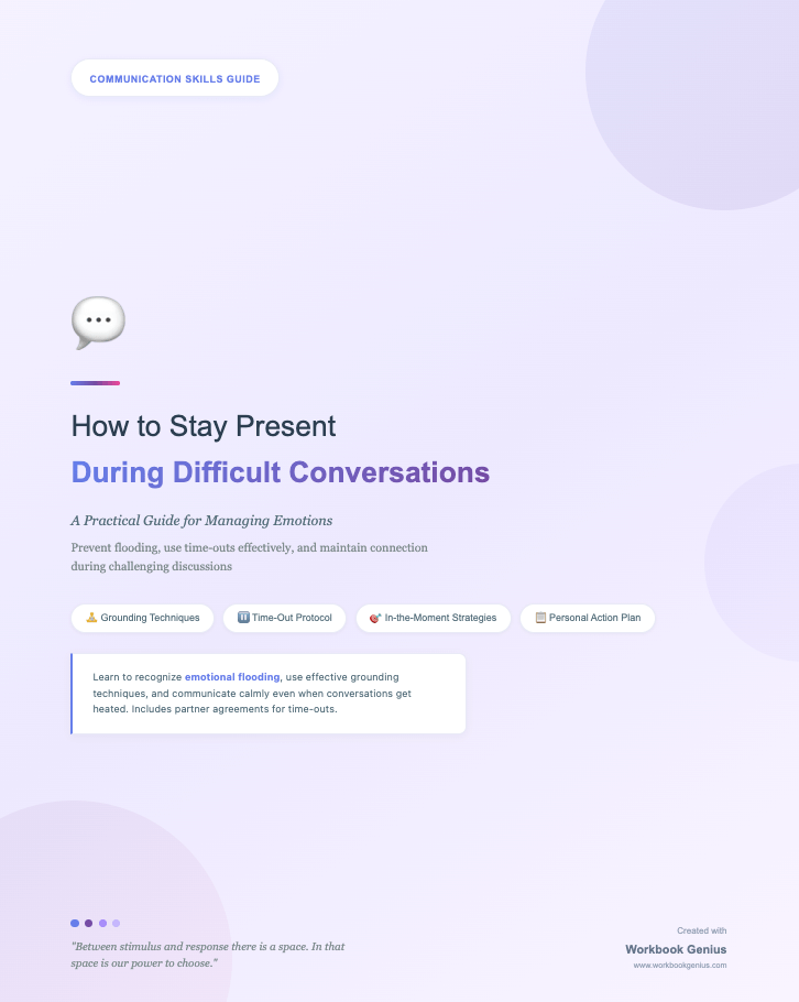 How to Stay Present During Difficult Conversations