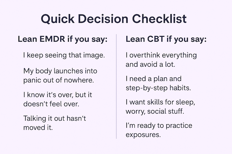 EMDR vs CBT | Which Therapy Is Right for You? — South Denver Therapy