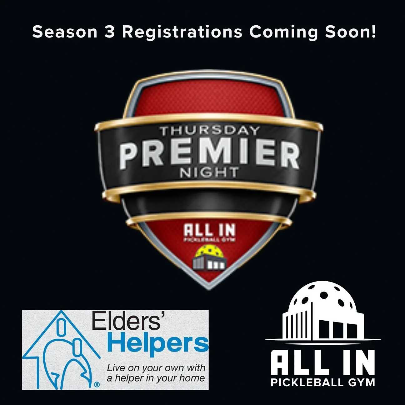 Season 3 of TPN is a go! Registration information to follow soon! 10 Event Season with 3 Women&rsquo;s, 3 Mixed and 3 Men&rsquo;s events! Let&rsquo;s go! @eldershelpers  @grpickleball #tpn #pickleball #livestream