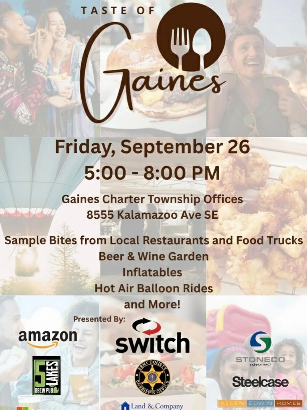 Come join us this Friday from 5-8pm at the Taste of Gaines event! CEO Dan McConnon will be leading our booth and will have information about upcoming tournaments, winter pricing, events and training opportunities! The first 5 visitors will receive a 