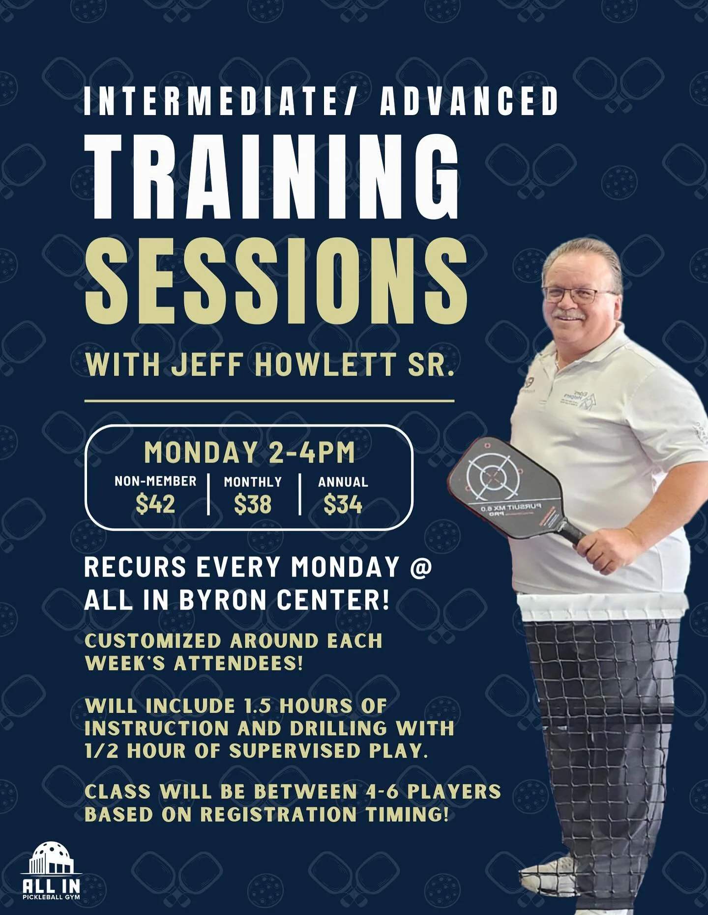 Looking for training classes to elevate your game or learn the game for the first time? We got just the classes for you and more! Check out these amazing instructors regular classes via the Training events section in CourtReserve to book at either ou