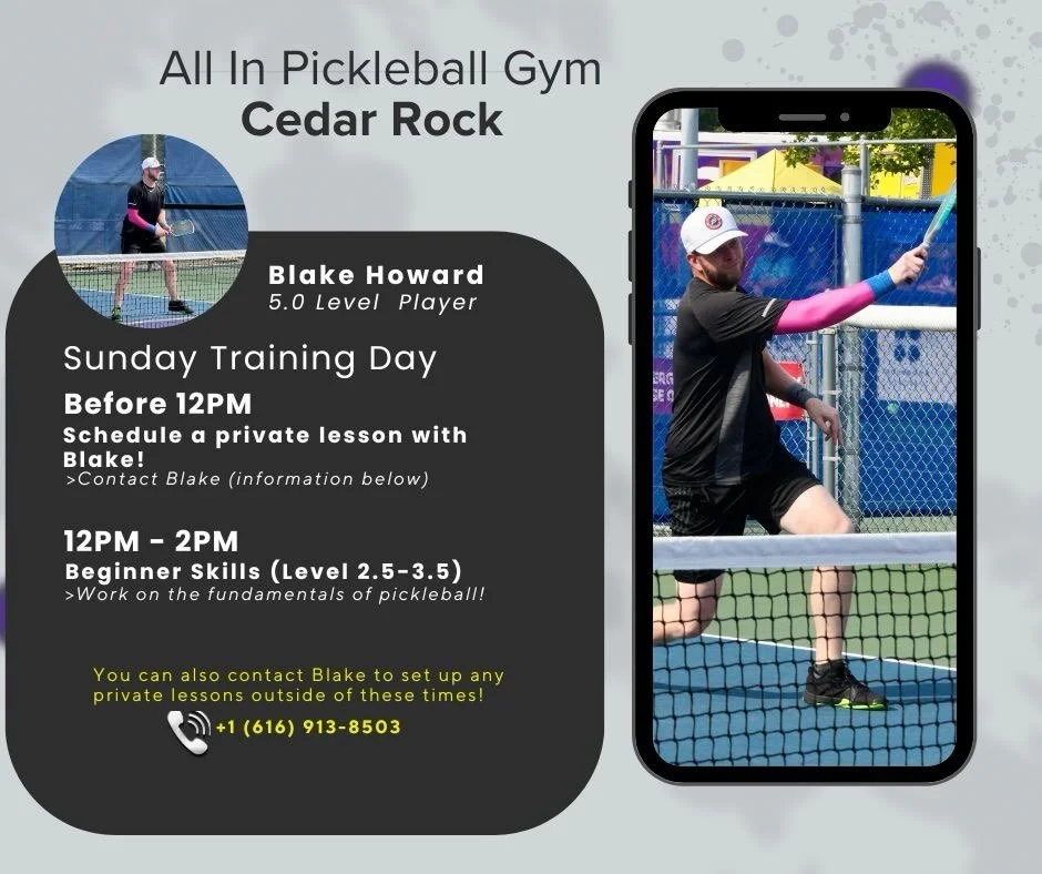 NEW at Cedar Rock
We&rsquo;re excited to add another great coaching option to the schedule with Blake Howard, focused on building strong fundamentals and offering flexible private lesson availability.

Sundays | 12:00&ndash;2:00 PM | Beginner Skills 