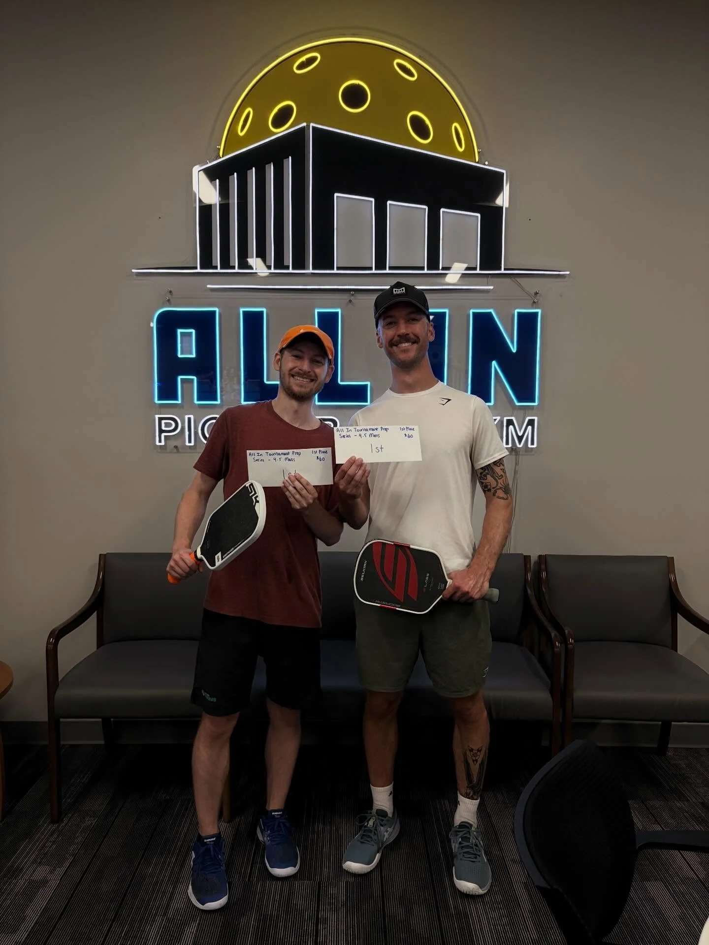 Another competitive and fun night at All In Pickleball Gym Byron Center for the All In Pickleball Gym Tournament Prep Series 4.5 Men&rsquo;s Doubles Event (with 5.0+ Challenge Team of Kaleb Passorelli &amp; Aaron Katerberg)! Thank you to all the play