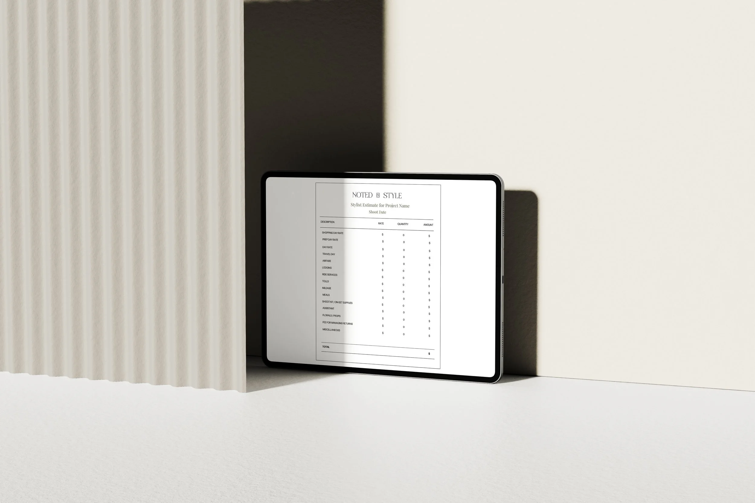 Stylist Estimate Template