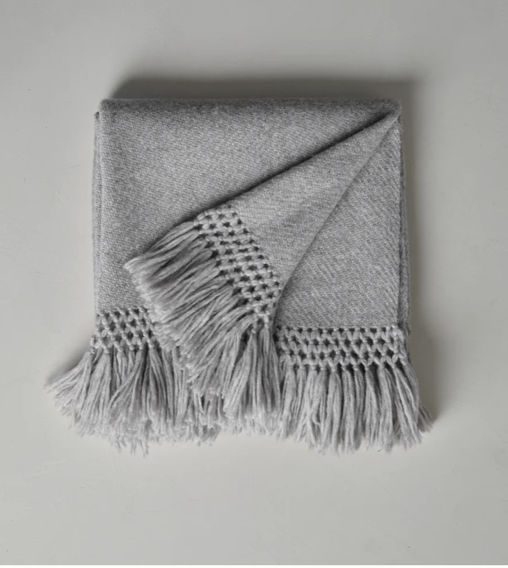 A beautiful Alpaca grey throw 