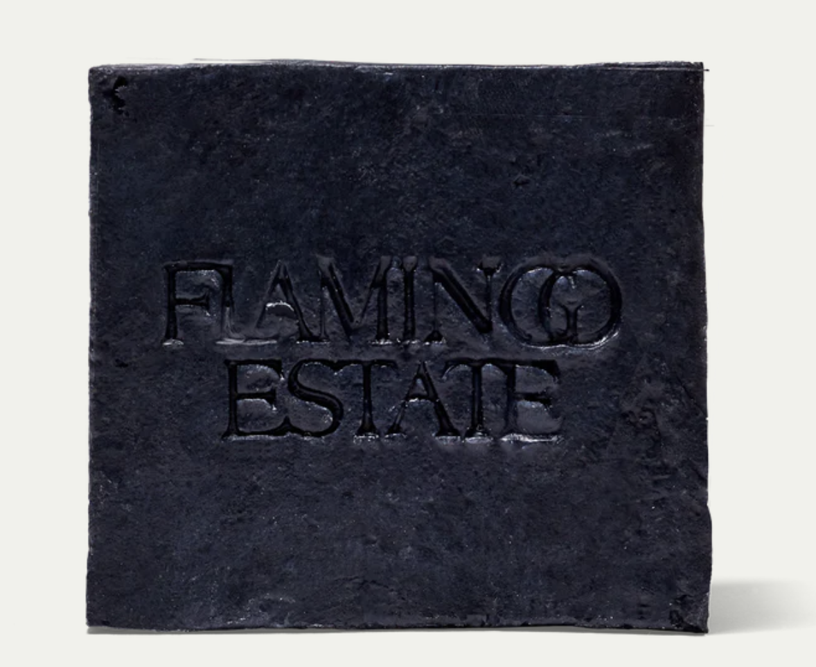 Charcoal handmade soap scented with lavender