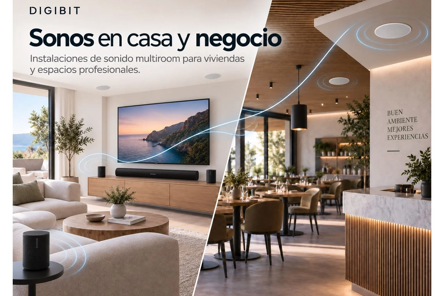 Instalación Sonos en casa o negocio: cómo crear un sistema de sonido multiroom