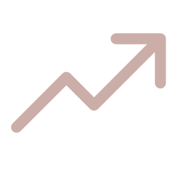 Upward arrow showing growth